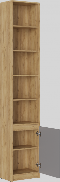 БОСТОН Стеллаж СЖ-001 ЛДСП, крафт золотой/серый шифер