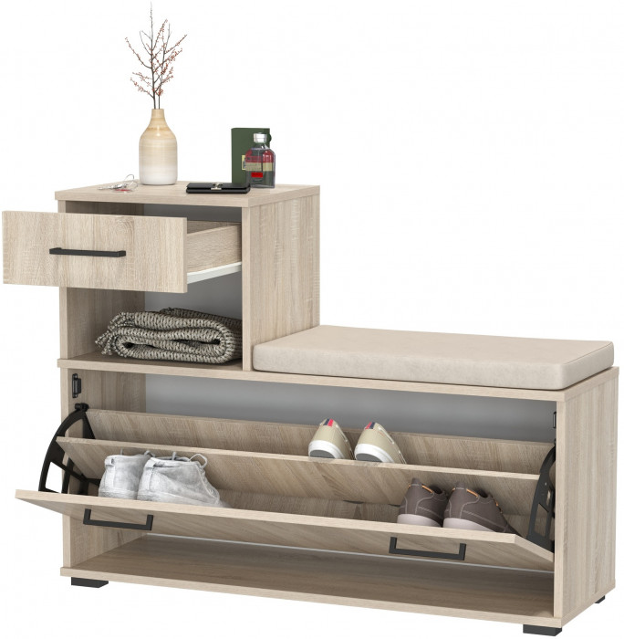 Лира ГК 2-0714дубсон Тумба под обувь, дуб сонома