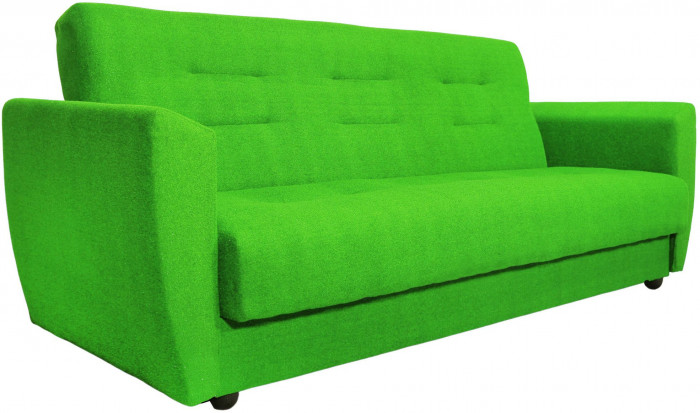 Раскладной диван-кровать, прямой, книжка, цвет зеленый, Лира 140х190