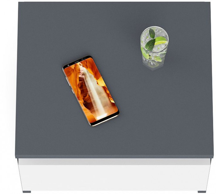 Мори Тумба прикроватная ТПМ400.1, графит/белый