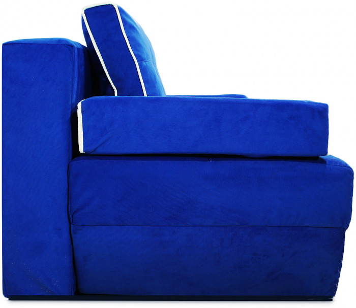 Диван-кровать раскладной еврокнижка прямой Валенсия велюр, цвет синий
