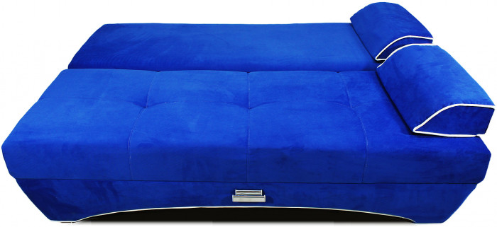 Диван-кровать раскладной еврокнижка прямой Валенсия велюр, цвет синий