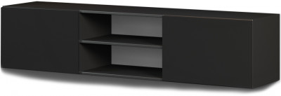 Тумба под ТВ 2Д Альда, Черный/Черный глянец