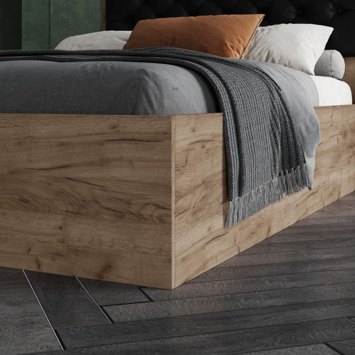 Модульная Спальня Модена, композиция 2, Дуб крафт табачный/Дуб белый