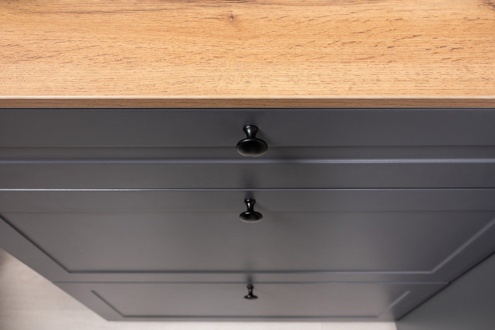 Остин 16.121 Тумба для обуви + 17.03 Зеркало, серый графит/дуб крафт золотой