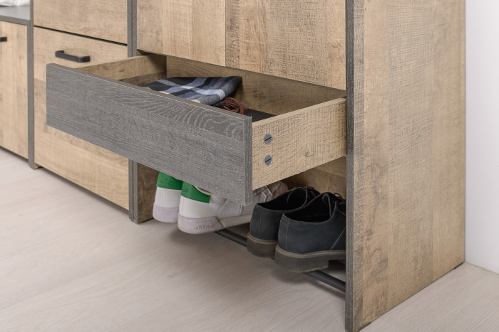 Трувор Прихожая 201, дуб гранж песочный/интра