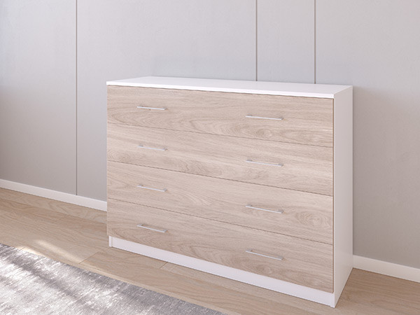 Комод 05/23 120х40х90 Белый/Кастелло Серый