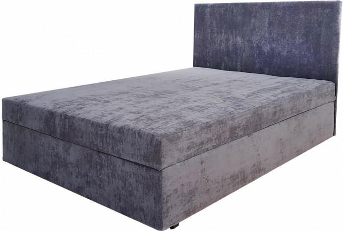 Кровать атланта с матрасом 140*190 велюр коричневый