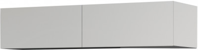 Шкаф навесной 2Д Альда-1, Белый/Белый глянец
