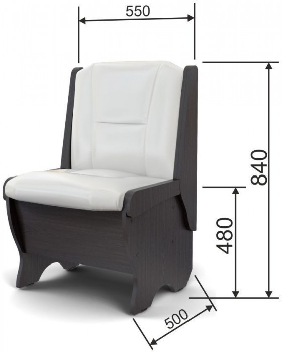 Скамья Лотос 550 венге/милк