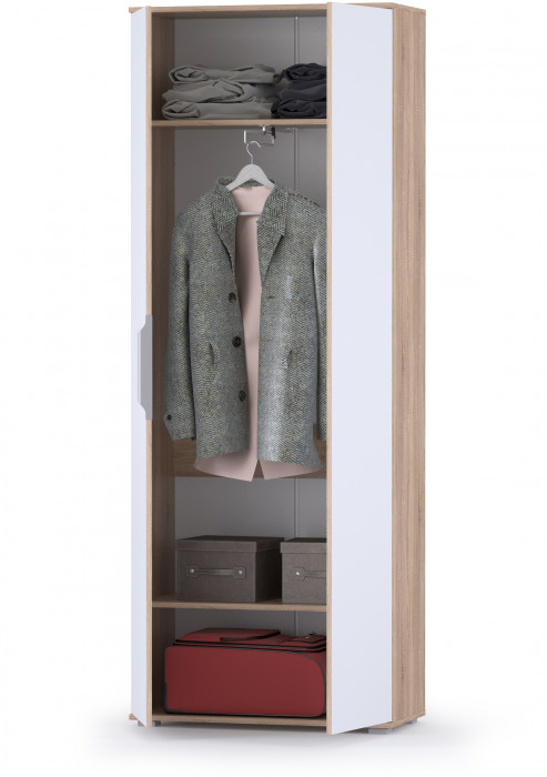 Куба Шкаф для одежды 13.136, дуб сонома/белый премиум