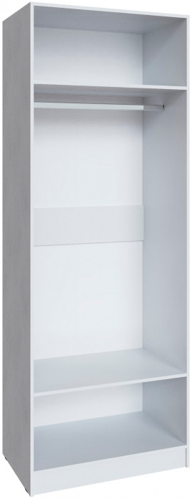 Шкаф Мадрид (0,85) без зеркала, Белый/Ателье светлое