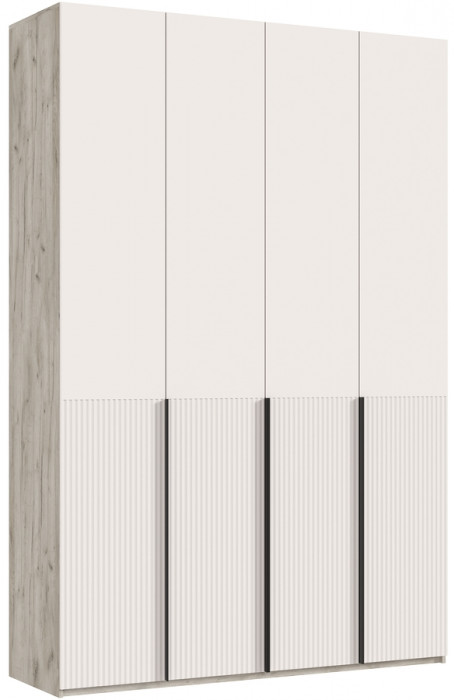 Марвэл Шкаф 4-х створчатый 1600, Крафт серый/Кашемир
