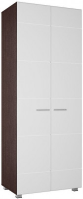 Моника ШК-104 Шкаф с выдвижной штангой (Венге / Белый глянец)