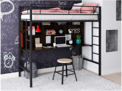 Кровать-чердак Севилья 1.2 (Венге, Черный)