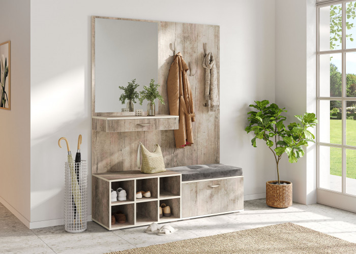 Модульная прихожая "Элана" - Сосна шале