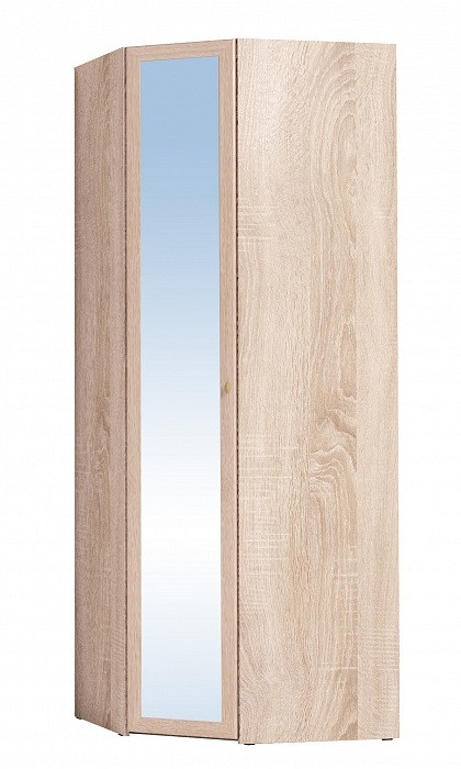 Шкаф угловой с зеркалом Sherlock 63, дуб сонома