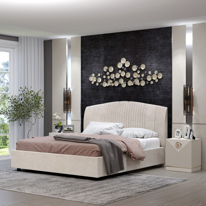 Кровать-12М с подъёмным основанием 1400 слоновая кость