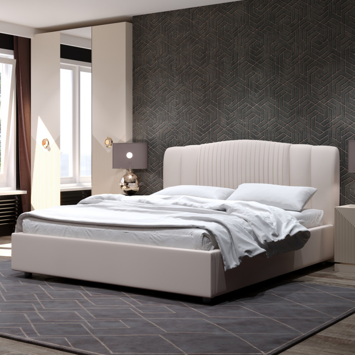 Кровать-12М с подъёмным основанием 1400 слоновая кость