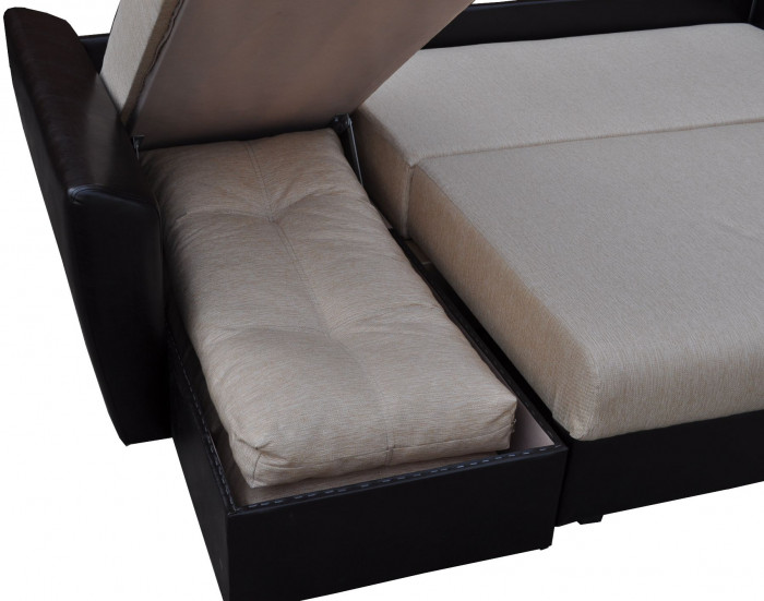 Диван УГЛОВОЙ Амстердам рогожка серая 160 НПБ