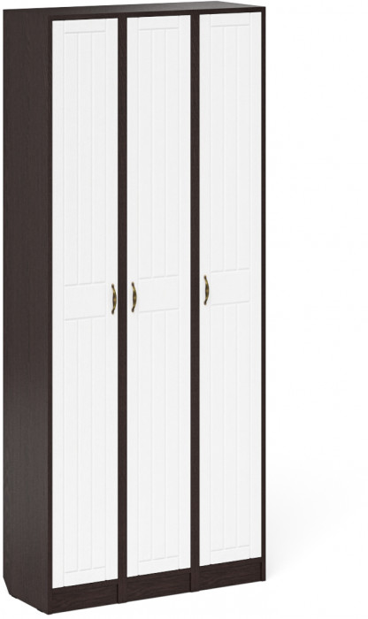 Прихожая П-6 Пенал 3 штуки, цвет венге/фасады МДФ белое дерево фрезеровка прованс, ШхГхВ 90х35х210 см., универсальная сборка