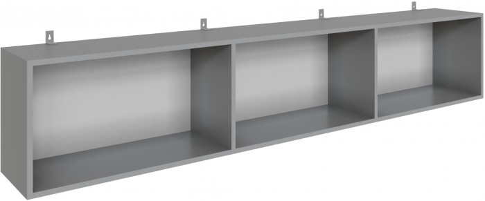 Полка Мадрид навесная (2,03), Камень серый