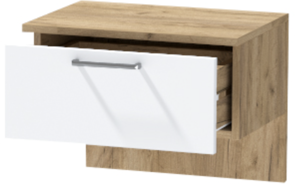 Тумба приставная "Иннэс-7", Крафт золотой/Белый