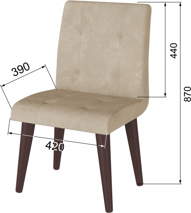 Стул Лилу бежевый (орех)