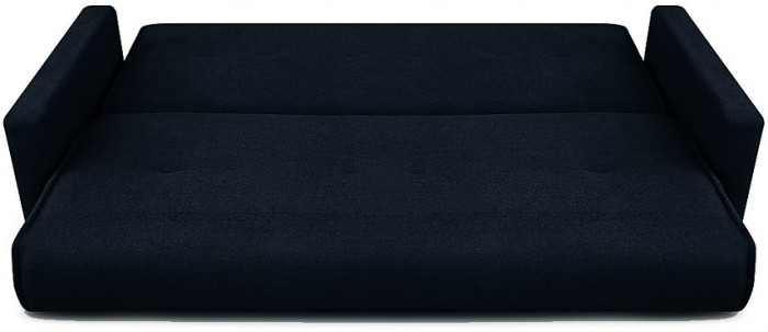 Раскладной диван-кровать, прямой, книжка, цвет черный, Милан 120