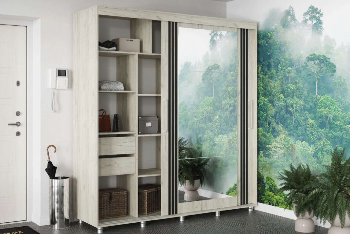 Форест Шкаф-купе 2000, крафт белый