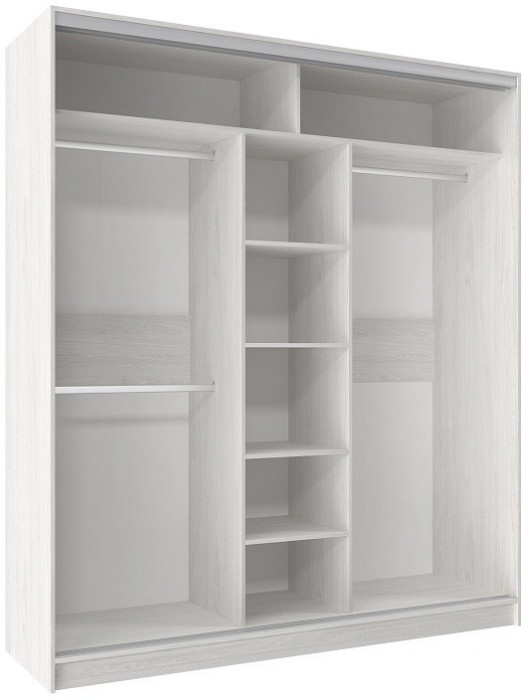 Шкаф-купе трехдверный с зеркалом 2000 Домашний Ясень Анкор светлый