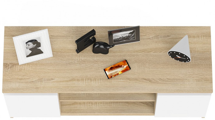 Мори Тумба ТВ МТВ1200.1, дуб сонома/белый