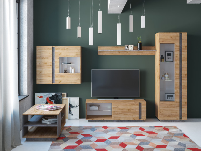 Арчи Полка 10.110, дуб крафт золотой/камень тёмный