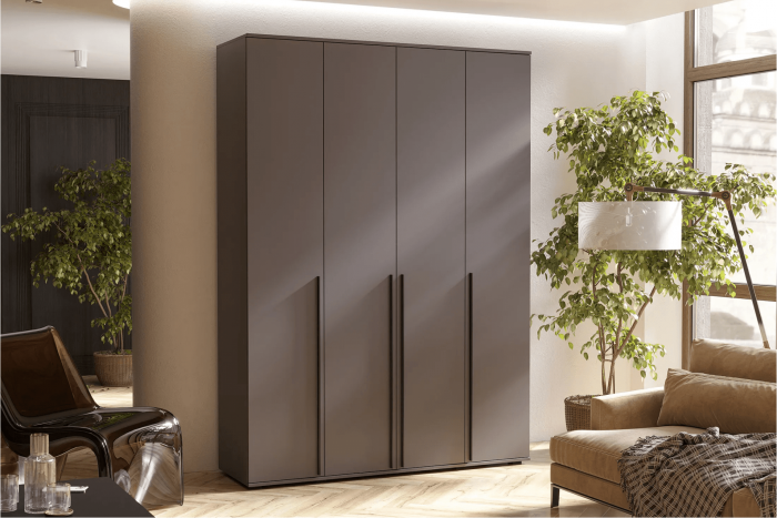 Норд Шкаф 4-х створчатый 1600 + Норд Антресоль к шкафу 1600 Дуб Крафт