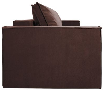 Диван-еврокнижка Лофт Люкс 140, велюр коричневый