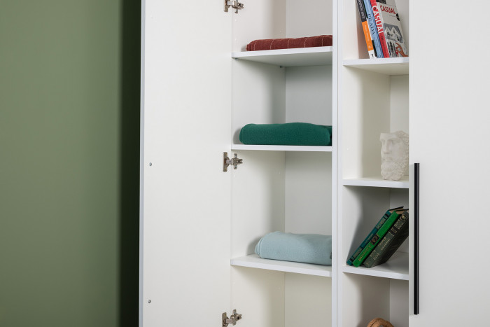 Эйр Гостиная 16.324.01 Шкаф-пенал, белый шагрень