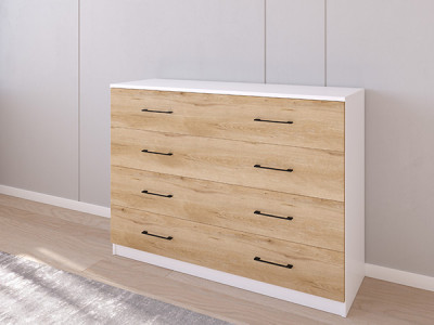 Комод 05/16 120х40х90 Белый/Эвок прибрежный