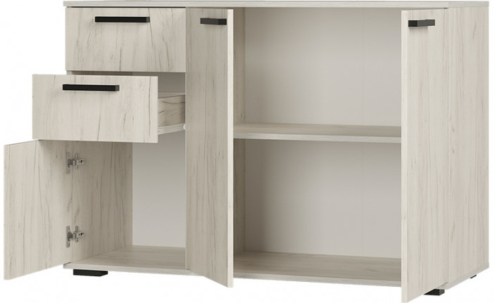 Комод "Стандарт №3" НЕВ (1200х828х460) дуб крафт белый