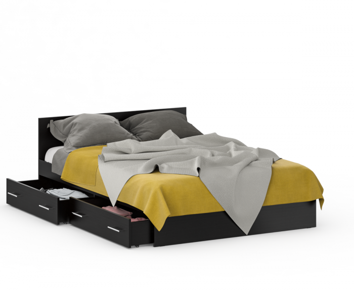 Стандарт Кровать с ящиками 1400, венге