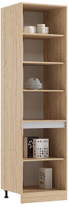 Кухня МДФ Карина Пенал Пластер Скай/Сонома