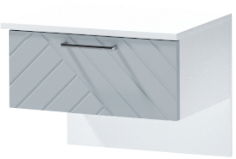 Тумба приставная "Иннэс-7", Белый/Монблан Р-856