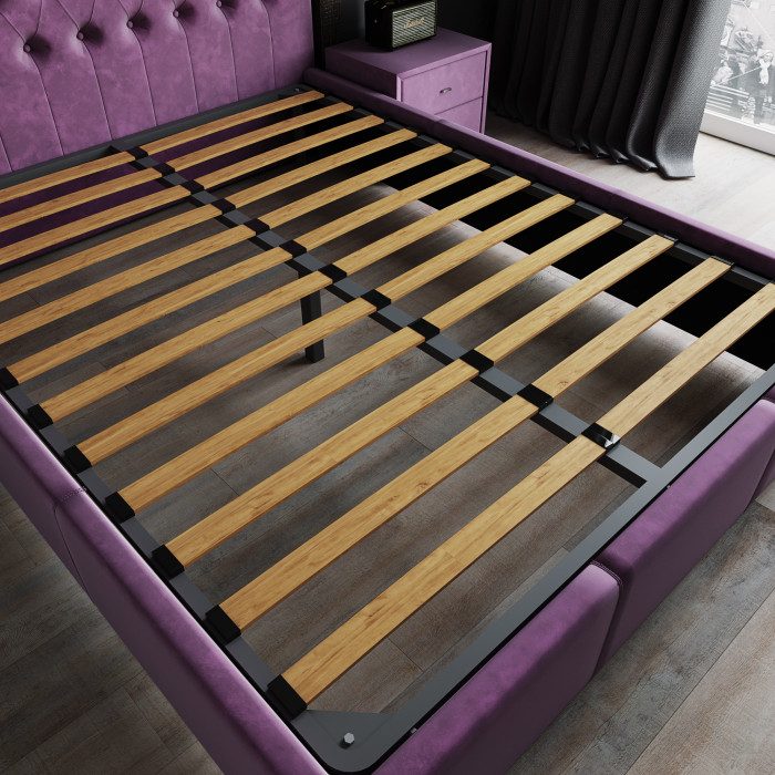 Октавия Кровать интерьерная 160 винный ромб, ортопед