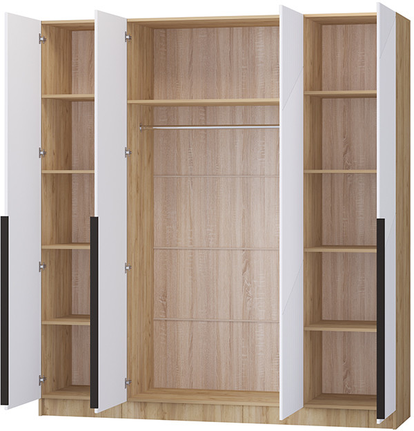 Шкаф Авис 2,0, Крафт золотой/Белый софтач