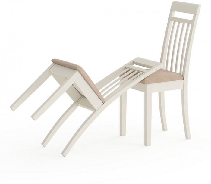 Два стула Мебель--24 Гольф-11 разборных, слоновая кость