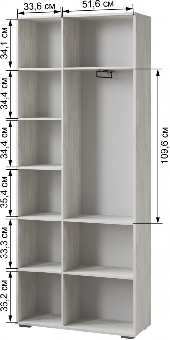 Ливорно Шкаф комбинированный с зеркалом ЛШ-9 ясень анкор светлый патина серебро