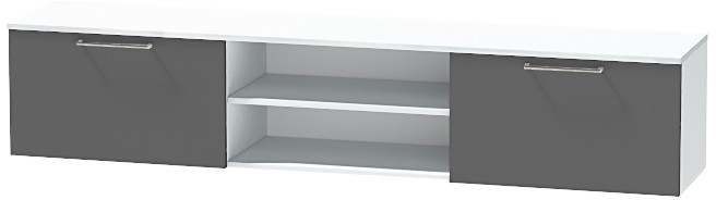 Тумба-2 под ТВ подвесная "Иннэс-7", Белый/Графит