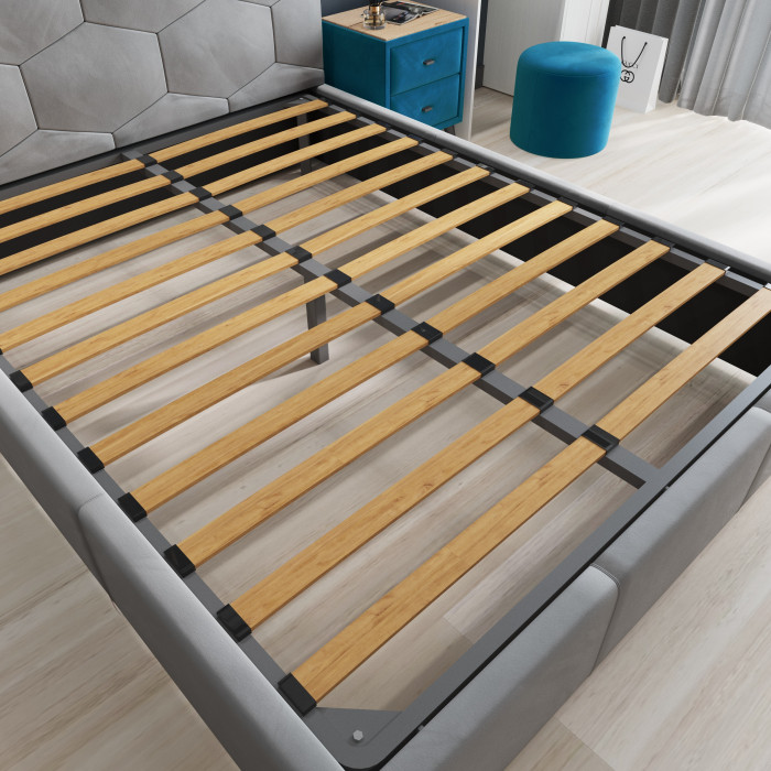 Манука Кровать интерьерная 140 коричневый, ортопед