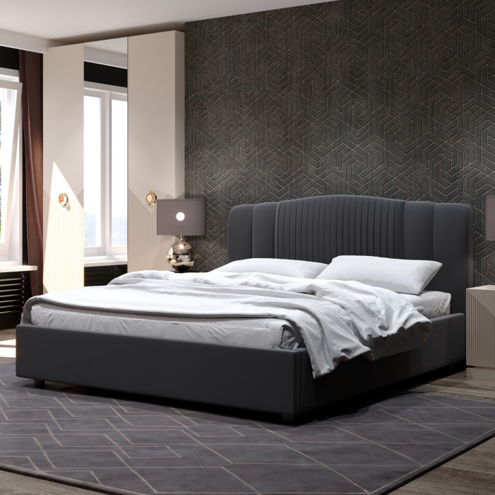 Кровать-12М с подъёмным  основанием 1600 графит