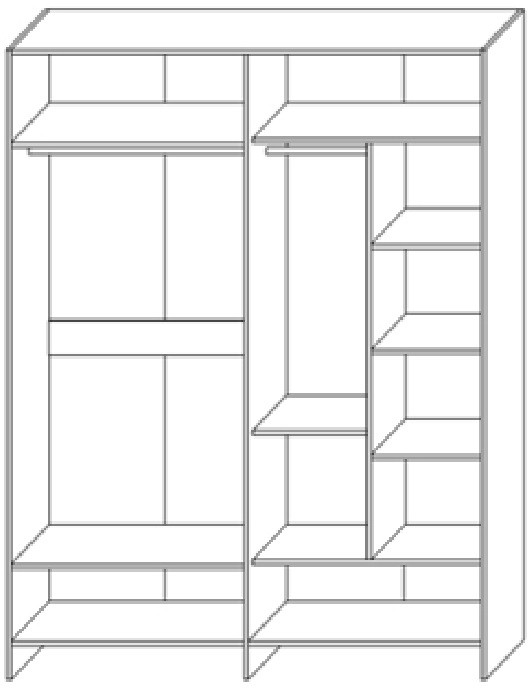 Шкаф 4-х дверный "Монтале" - Бетон пайн светлый/Астана роузвуд