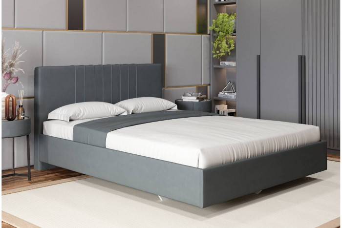 Кровать с латами Соло 180*200, Графит